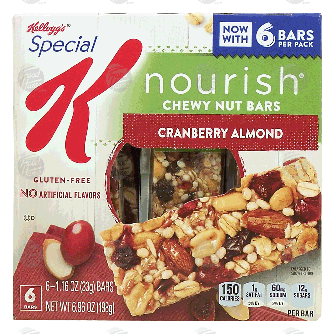 Kellogg's Special K nourish; cranberry almond chewy nut bars, 6-count Full-Size Picture